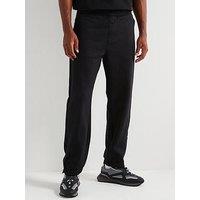 Hugo Detechtros Zip Detail Relaxed Fit Jersey Trousers - Black
