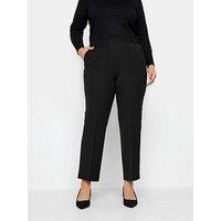 Evans Elasticated Straight Leg Trousers - Black