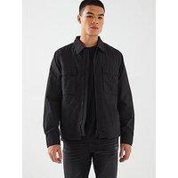 Hugo Eselio Zip Nylon Overshirt - Black