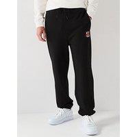 Hugo Dlogopante Gothic Stacked Relaxed Fit Cuff Joggers - Black