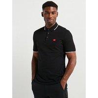 Hugo Deresino232 Slim Fit Short Sleeve Polo Shirt - Black