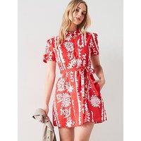 Mango Printed Bow Dress