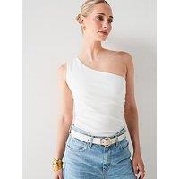 Mango Asymmetrical Draped Top