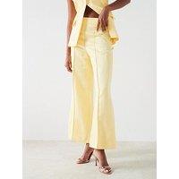 Mango Flared Trousers - Yellow