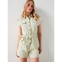 Mango Bow Short Jumpsuit