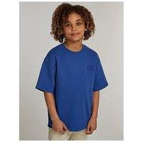 Calvin Klein Jeans Boys Bonded Pique Short Sleeve Sweat T-Shirt - Blue