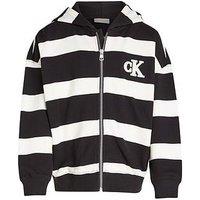Calvin Klein Jeans Boys Striped Hooded Zip-Through - Multi