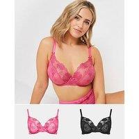 Yours Curve 2 Pack Floral Underwired Bra