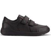 Clarks Kids Daze Step 2 Double Strap Leather School Shoe