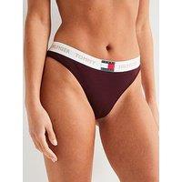 Tommy Hilfiger Banded Logo Thong - Red