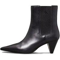 Calvin Klein Jeans Pointed Heel Ankle Boots - Black