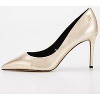 Tommy Hilfiger Pointed Metallic Heels - Gold