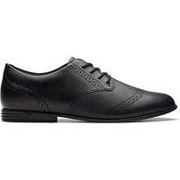 Clarks Youth Finjabrogue Lace Leather School Shoe