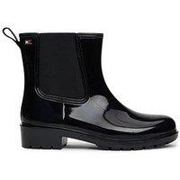 Tommy Hilfiger Flag Logo Rainboots - Black