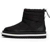 Tommy Jeans Warm Lined Padded Cleat Ankle Boots - Black