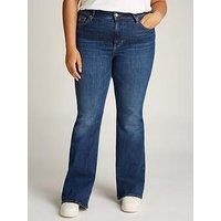 Tommy Jeans Plus High Rise Flare Jean - Blue