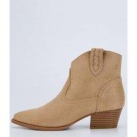 Everyday Western Ankle Boot - Taupe