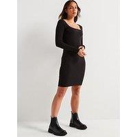 Tommy Jeans Metallic Logo Mini Dress - Black