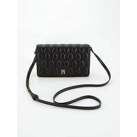 Tommy Hilfiger Quilted Flap Crossover Bag - Black