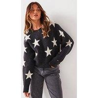 Tommy Jeans Star Print Jumper - Grey