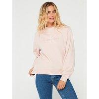 Calvin Klein Jeans Chenille Monologo Sweatshirt - Pink