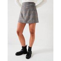 Tommy Hilfiger Check Wool Blend Mini Skirt - Multi