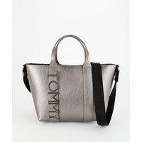 Tommy Jeans City Bold Metallic Mini Tote Bag - Silver