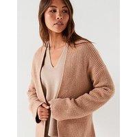 Calvin Klein Boucle Relaxed Long Cardigan - Beige