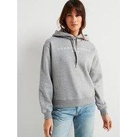 Tommy Hilfiger Logo Hoodie - Grey