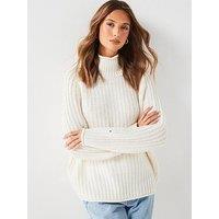 Tommy Hilfiger Chunky Mockneck Jumper - Cream