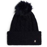 Tommy Hilfiger Cable Knit Beanie - Blue
