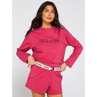 Tommy Hilfiger Logo Short Lounge Set - Pink