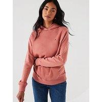 Calvin Klein Embroidered Logo Hoodie - Pink