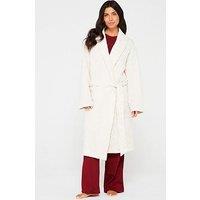 Calvin Klein Waffle Monogram Robe - White