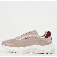 Calvin Klein Mesh Runner Lace Up Trainer - Beige