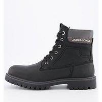 Jack & Jones Jack & Jones Faux Leather Lace Up Worker Boots