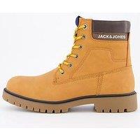 Jack & Jones Jack & Jones Faux Leather Lace Up Worker Boots