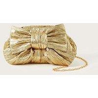 Monsoon Oversized Bow Metallic Bag