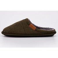Jack & Jones & Corduroy Mule Slippers - Dark Green