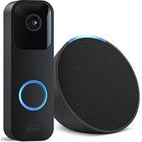 Blink Video Doorbell + Echo Pop (Black)