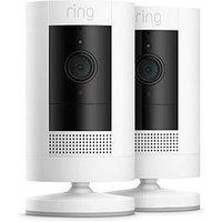 Ring Stick Up Cam Battery (Gen 3) Smart Camera - 2 Pack, White