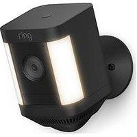 Ring Spotlight Camera Plus Smart Security Camera - Battery, White - Twin Pack