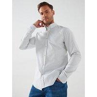 Boss Roan Slim Fit Button Down Stripe Shirt - Light Green