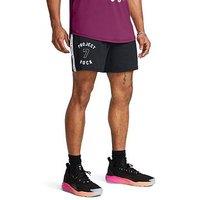 Under Armour Mens Training Project Rock Mesh Shorts - Black