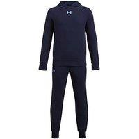 Under Armour Boys Ua Rival Fleece Suit Tracksuit Sports Casual
