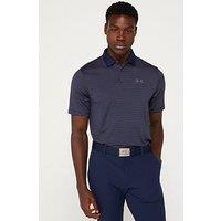 Under Armour Mens Golf Performance 3.0 Stripe Polo - Navy