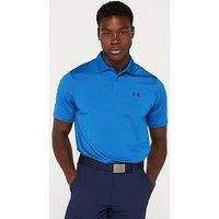 Under Armour Mens Golf Performance 3.0 Stripe Polo - Blue