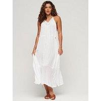 Superdry Lace Trim Maxi Dress - Cream