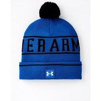 Under Armour Mens Training Halftime Pom Beanie - Blue