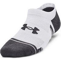 Under Armour Junior Unisex Training Tech 3Pack No Show Socks - White